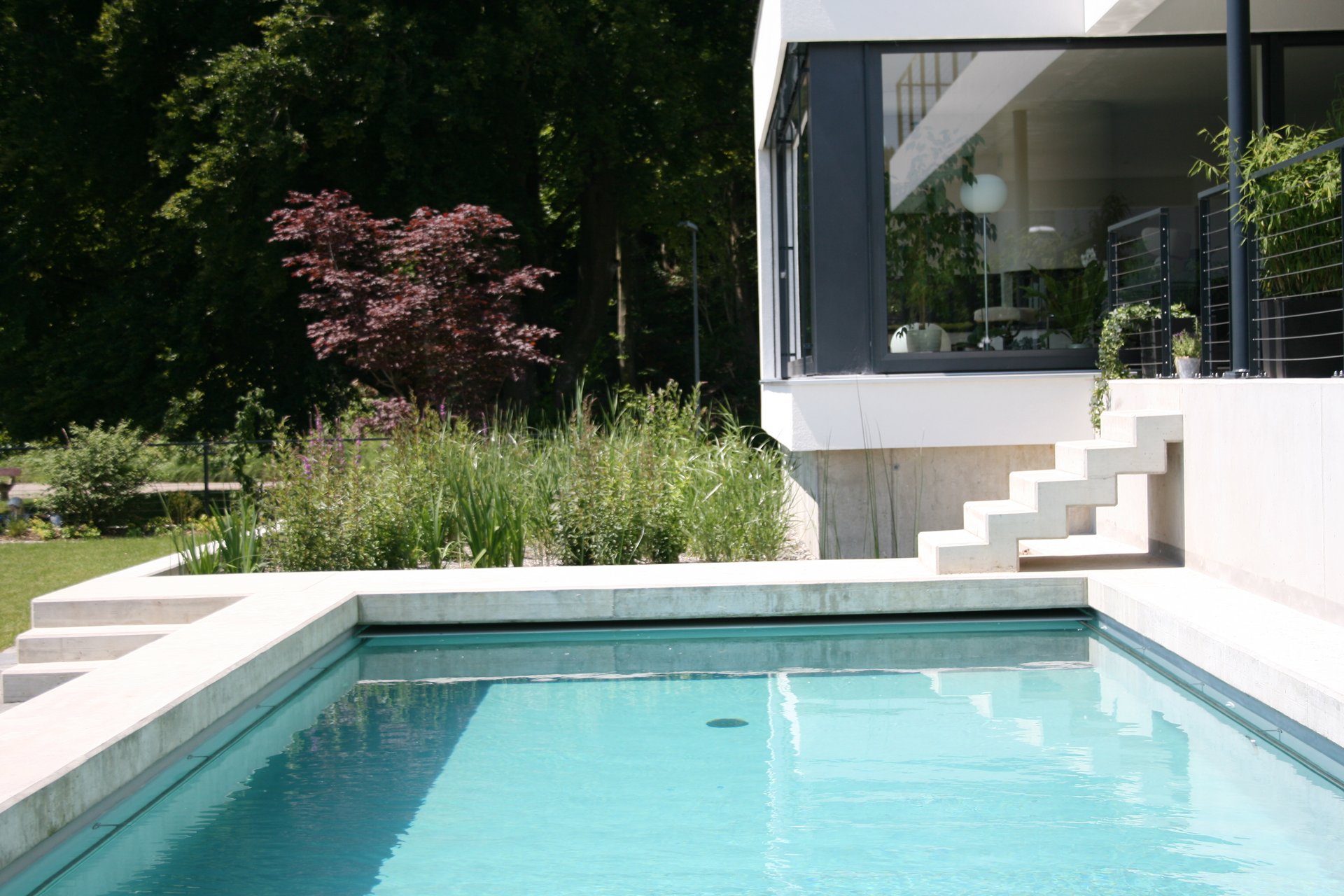Naturpool betoniert