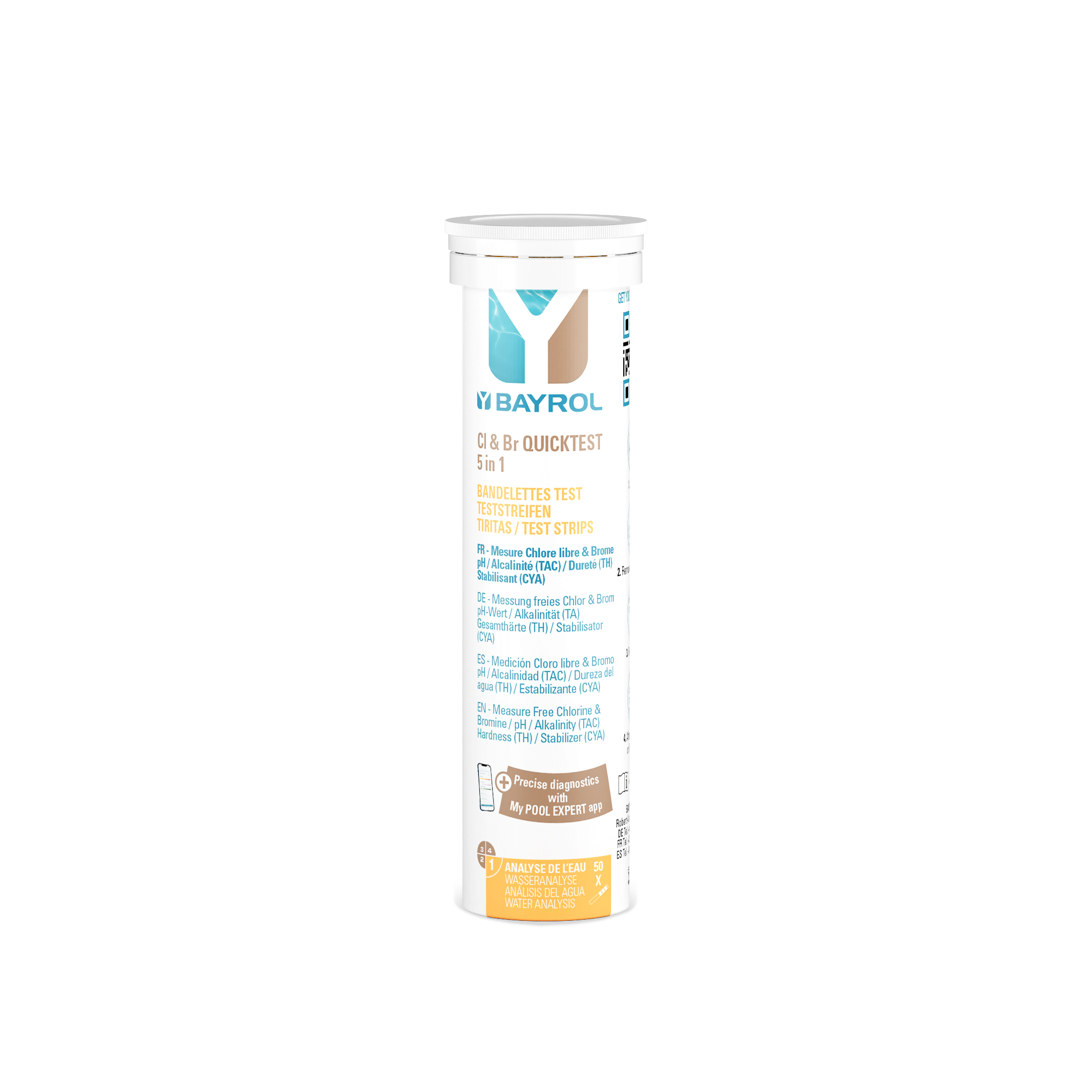 Bayrol Quicktest Pool-Tester pH, freies Chlor, TAC, Algizid 